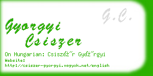 gyorgyi csiszer business card